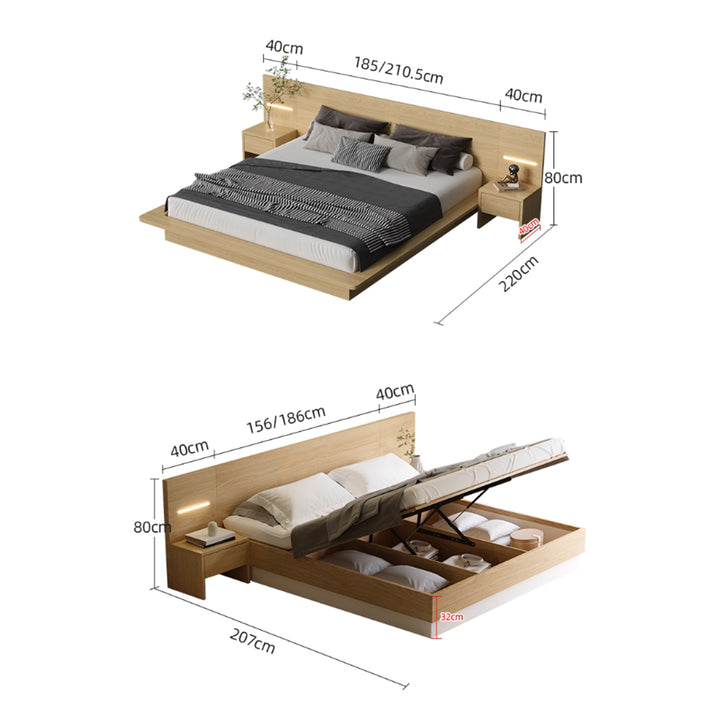 MAS-3798 Masdio Japandi Platform Bedframe