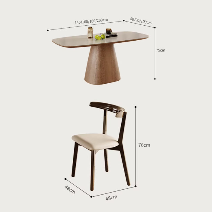 MAS-3810 Masdio Japandi Sintered Stone Dining Table