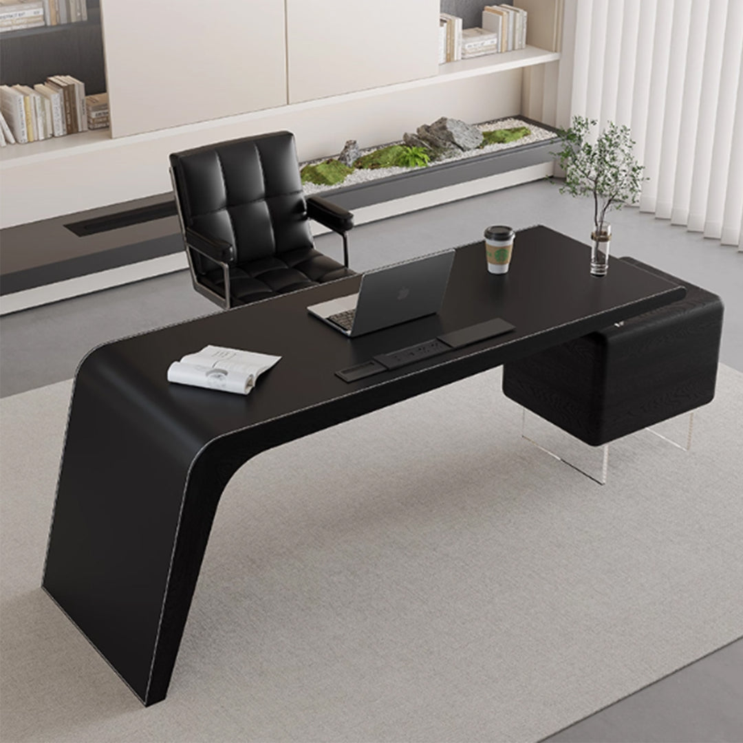 MAS-3813 Masdio Modern Saddle Leather Study Table