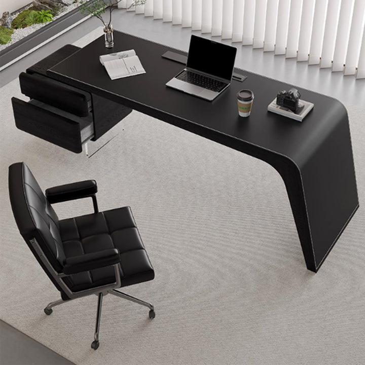 MAS-3813 Masdio Modern Saddle Leather Study Table