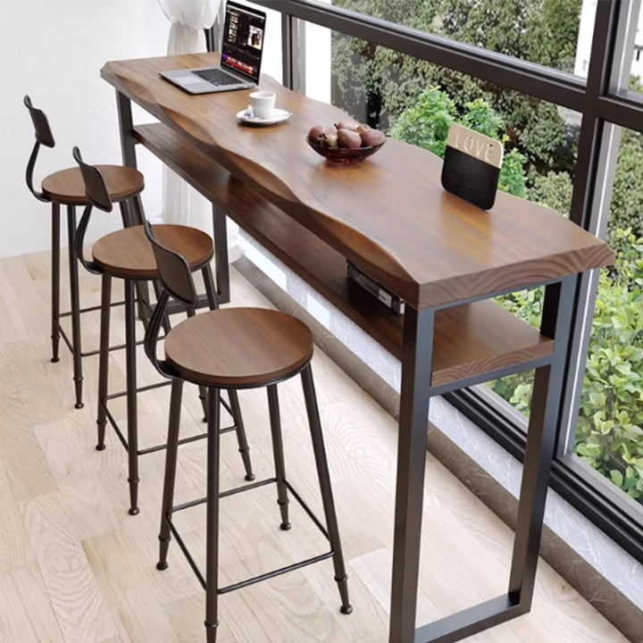 MAS-3817 Masdio Rustic Solid Wood Bar Table