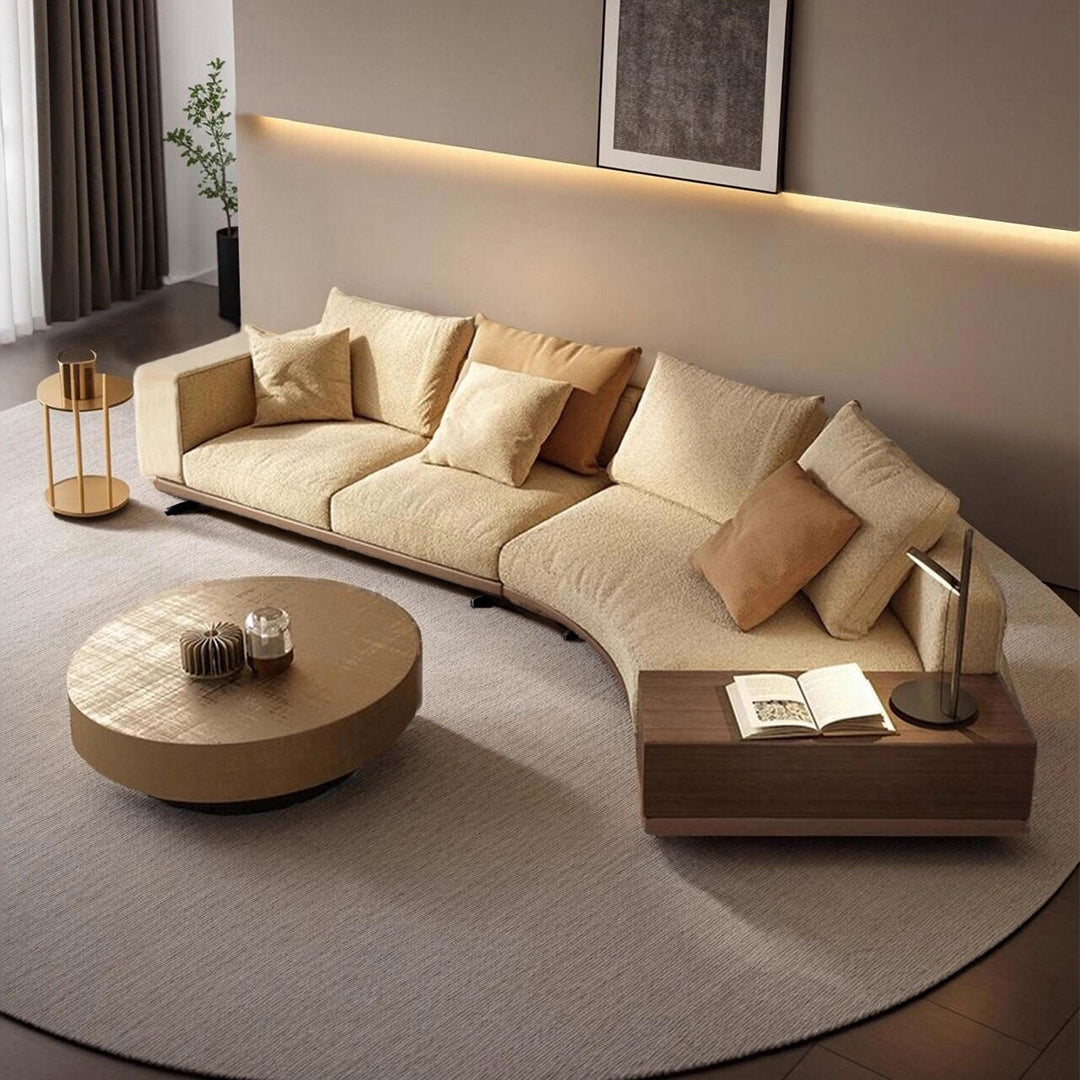 MAS-3824 Masdio Modern Curved Fabric Sofa