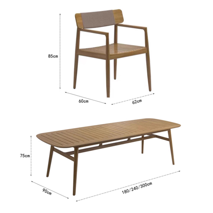 MAS-3830 Masdio Modern Solid Wood Outdoor Table & Chairs