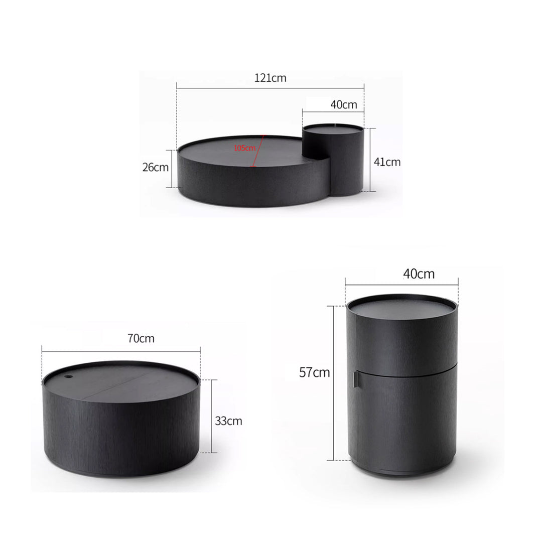 MAS-3833 Masdio Modern Round Nesting Coffee Table