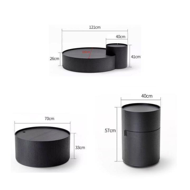 MAS-3833 Masdio Modern Round Nesting Coffee Table