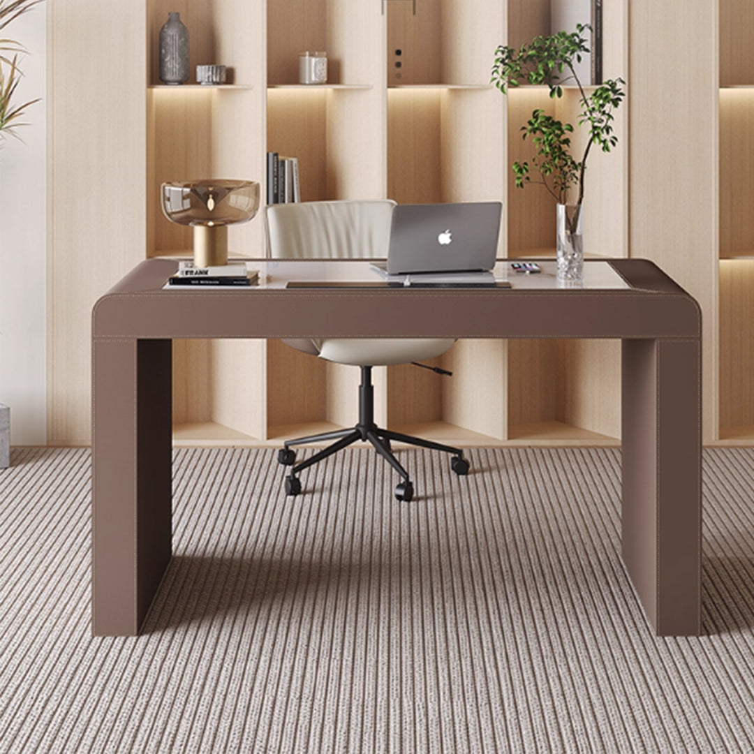 MAS-3849 Masdio Modern Saddle Leather Study Table