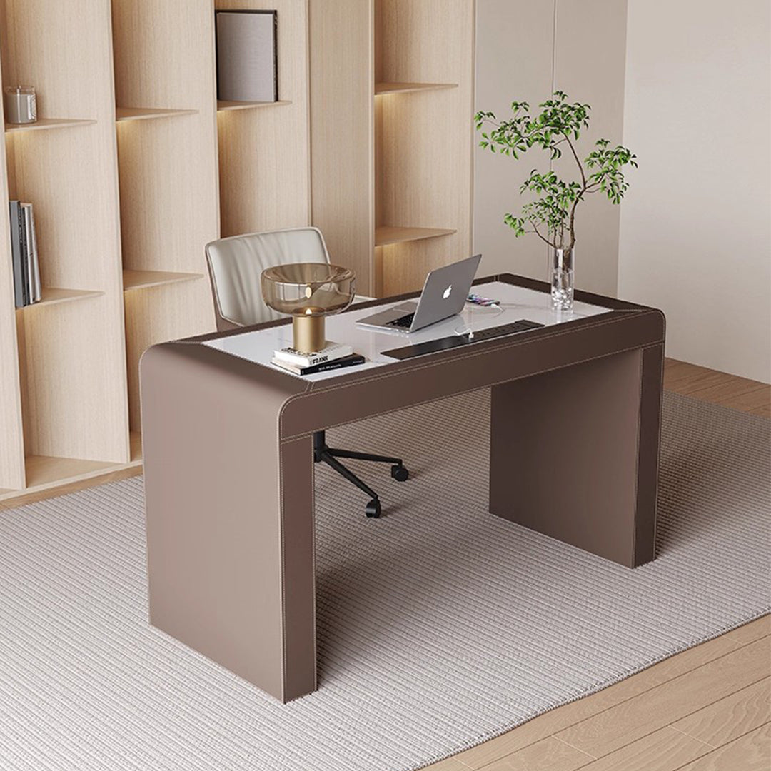 MAS-3849 Masdio Modern Saddle Leather Study Table