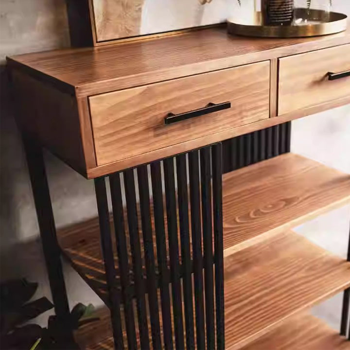 MAS-3850 Masdio Industrial Solid Wood Display Shelf