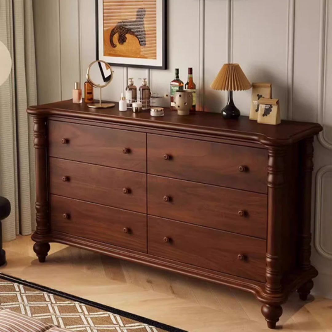 MAS-3855 Masdio Victorian Walnut Chest Of Drawers