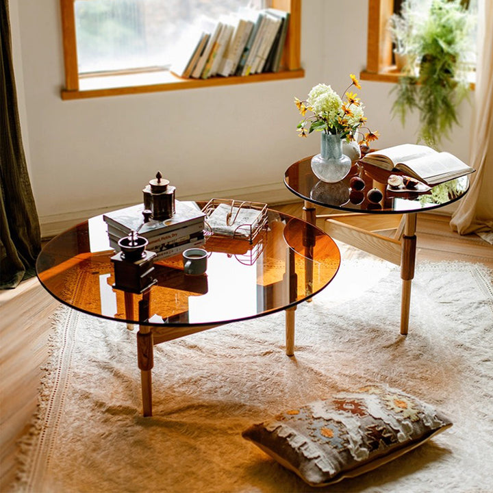 MAS-3856 Masdio Modern Round Glass Coffee Table