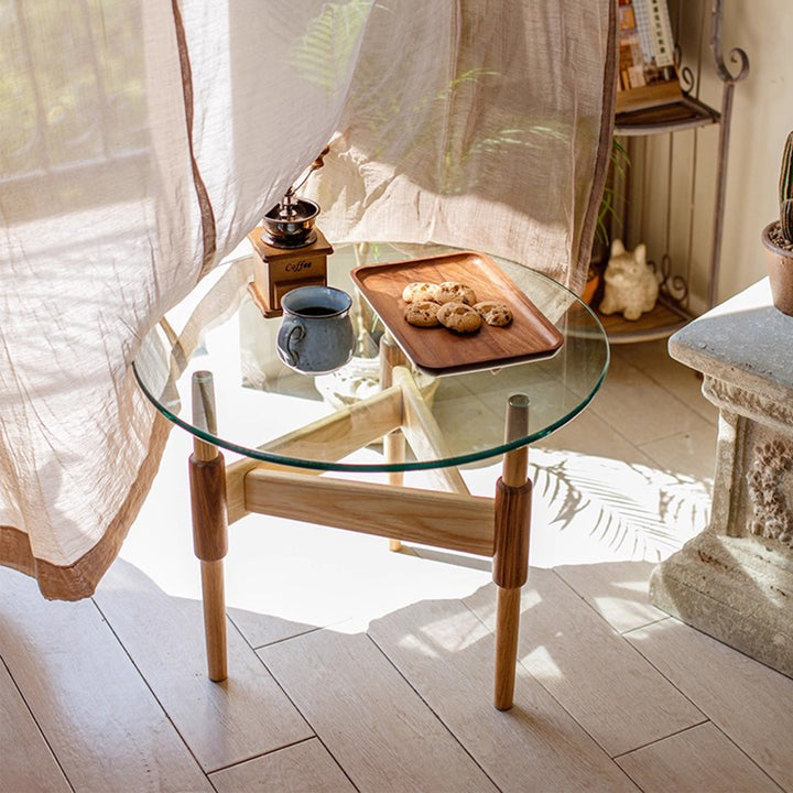 MAS-3856 Masdio Modern Round Glass Coffee Table