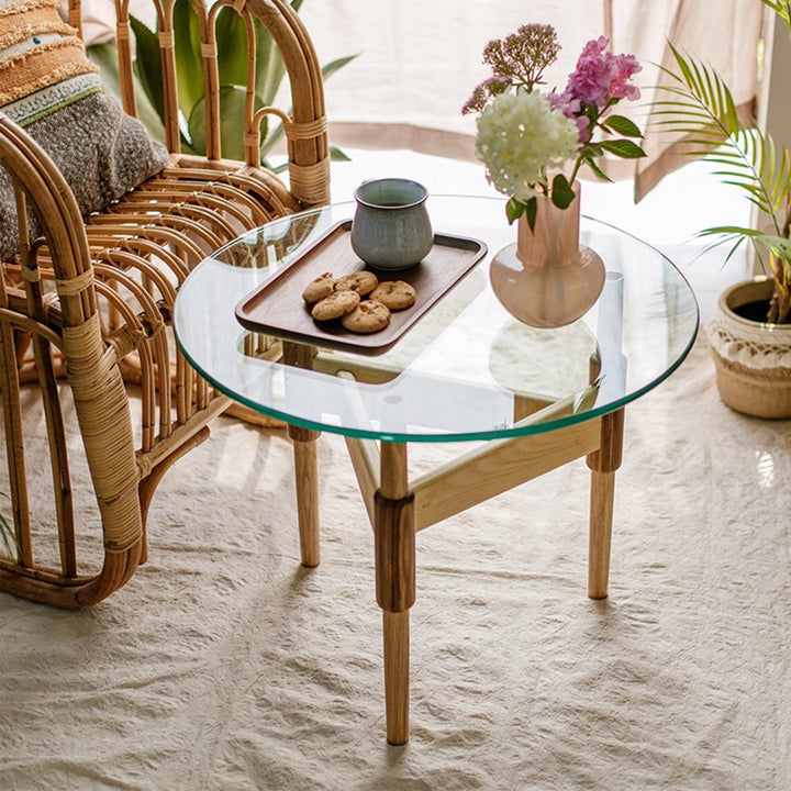 MAS-3856 Masdio Modern Round Glass Coffee Table