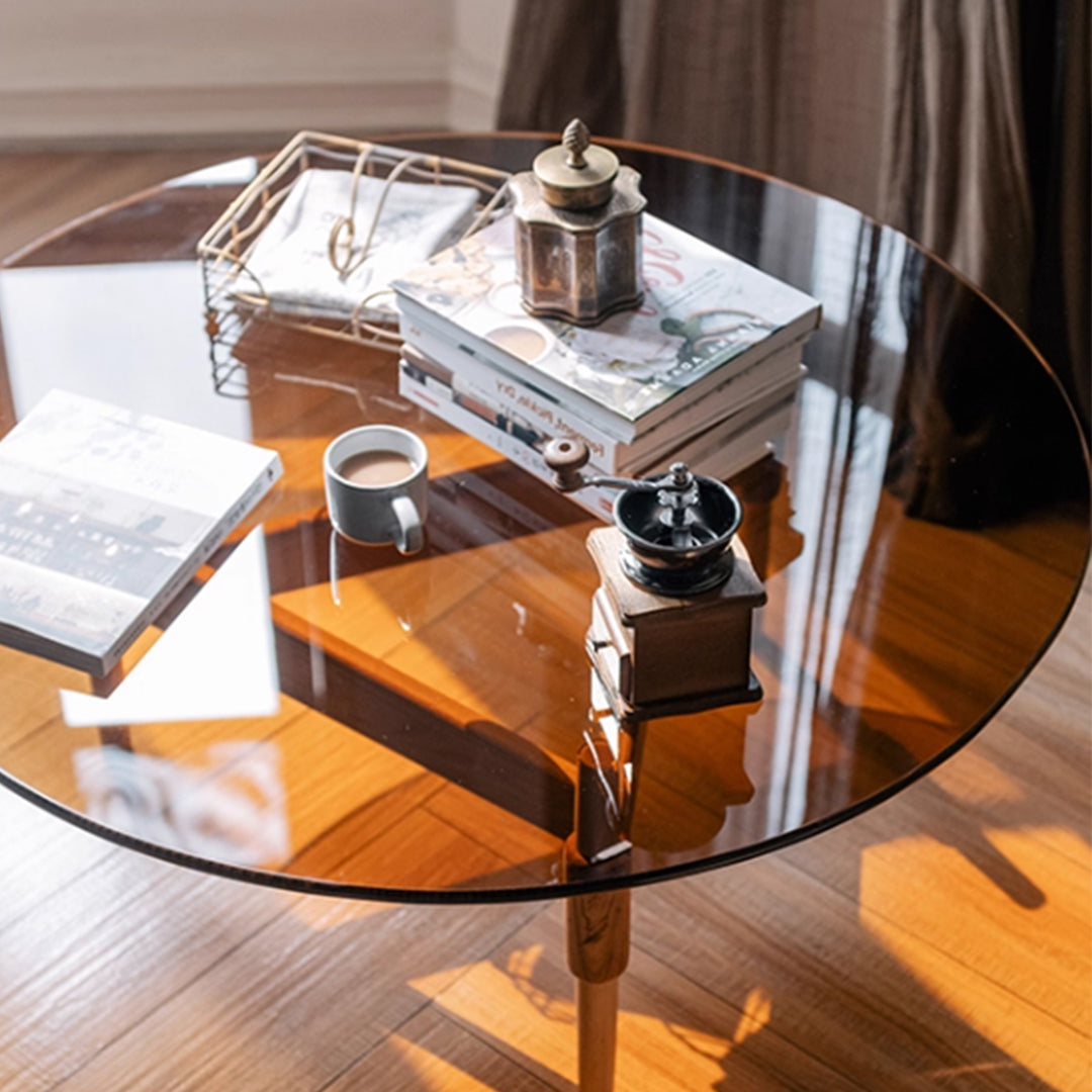 MAS-3856 Masdio Modern Round Glass Coffee Table