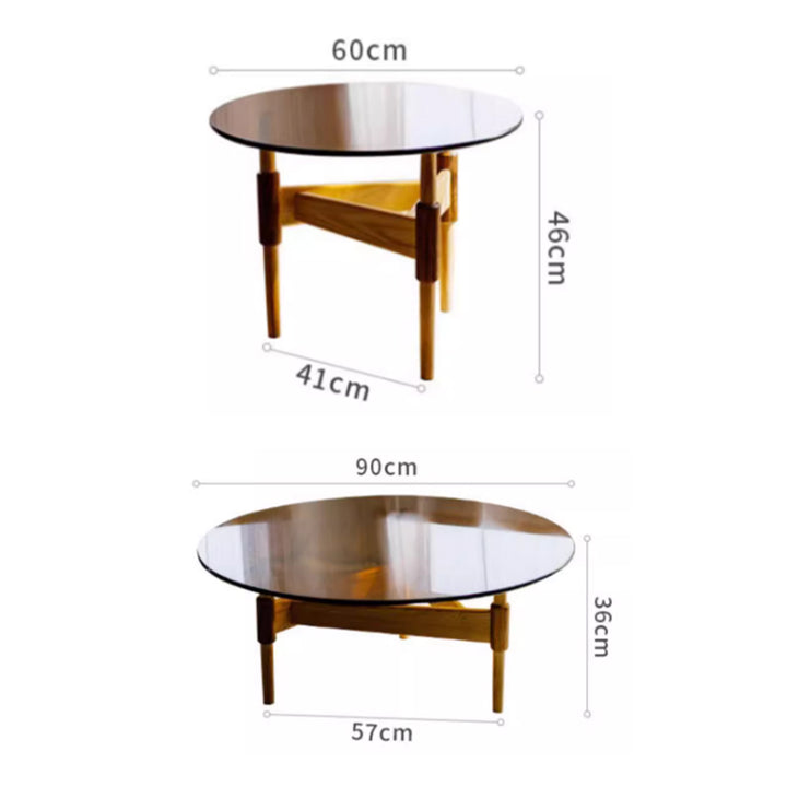 MAS-3856 Masdio Modern Round Glass Coffee Table