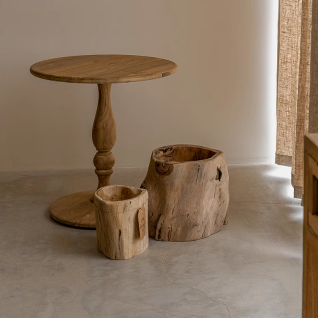 MAS-3859 Masdio Vintage Solid Wood Side Table