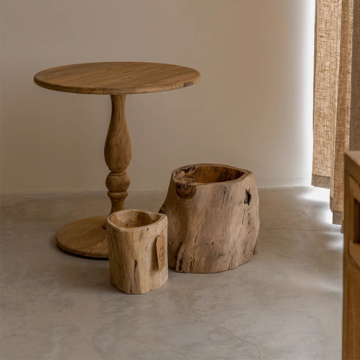 MAS-3859 Masdio Vintage Solid Wood Side Table