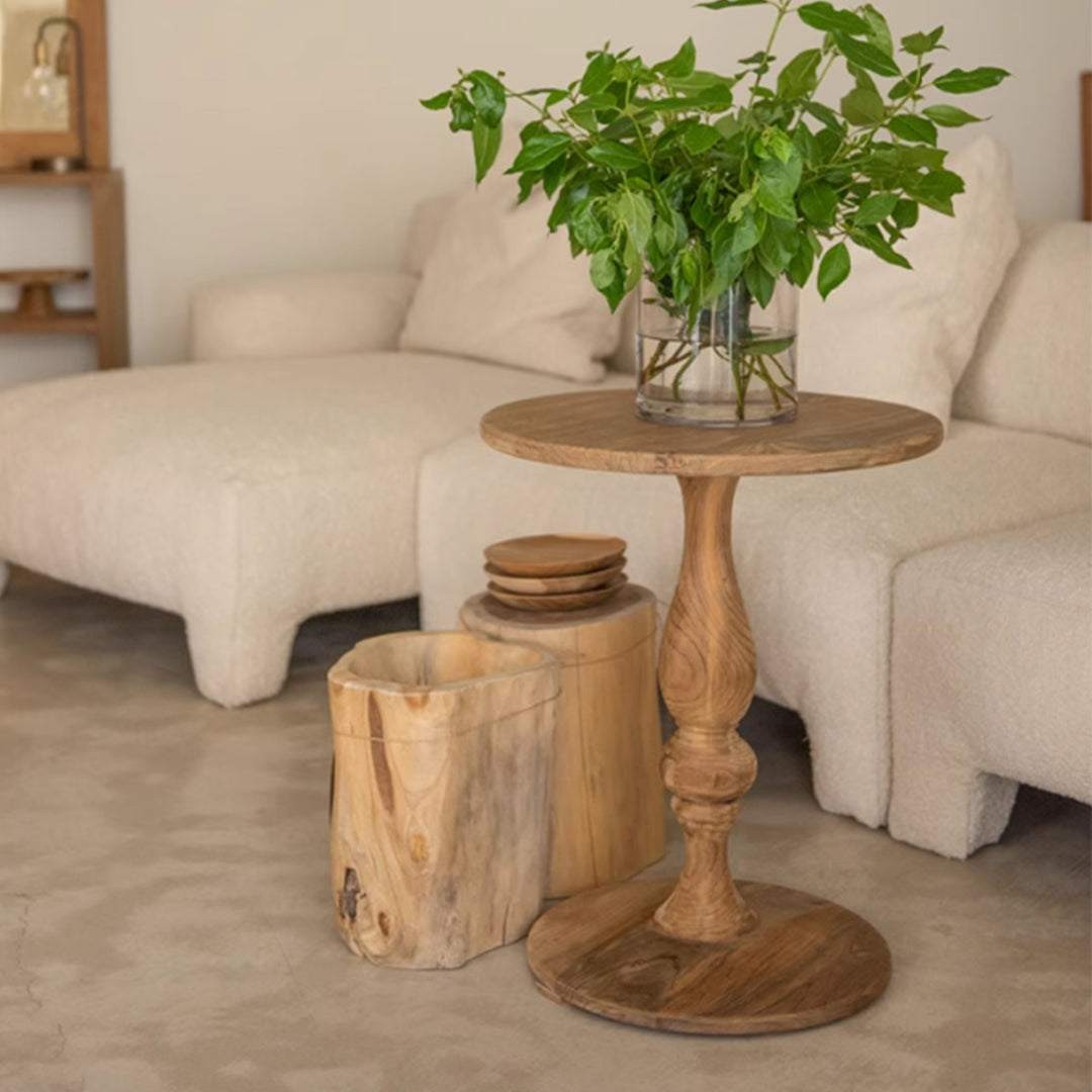 MAS-3859 Masdio Vintage Solid Wood Side Table