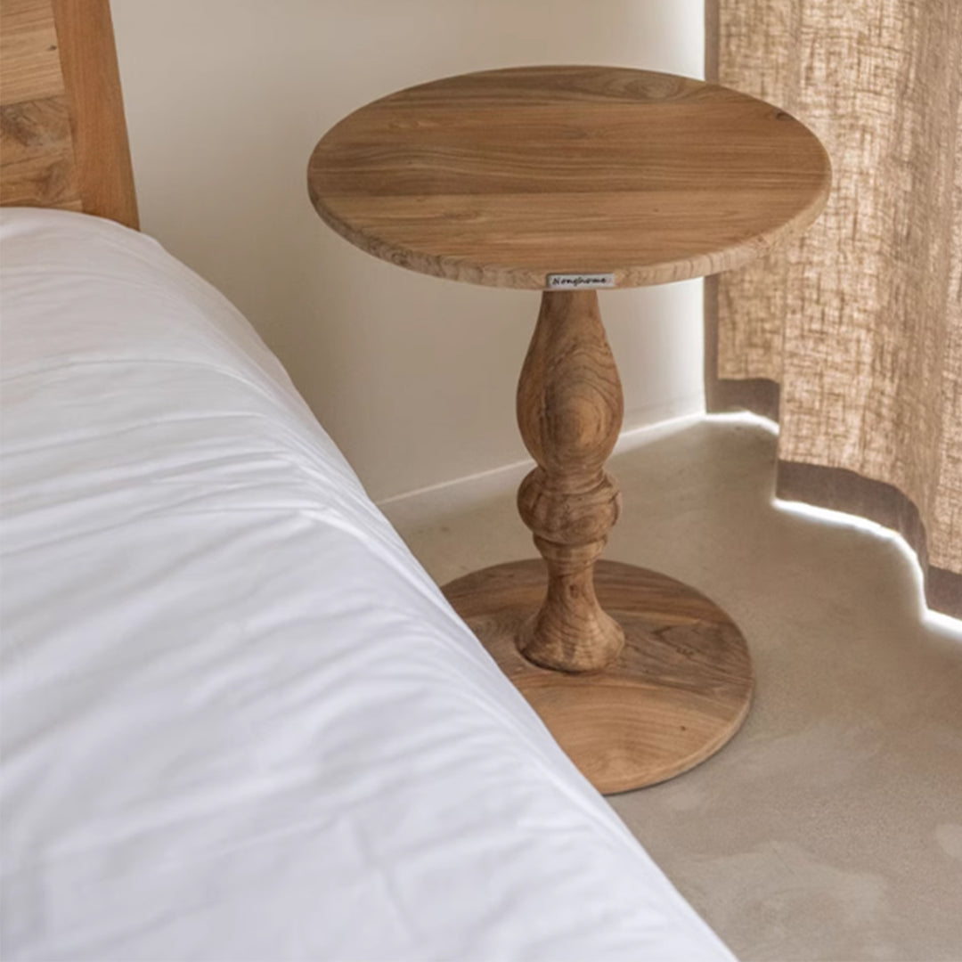 MAS-3859 Masdio Vintage Solid Wood Side Table