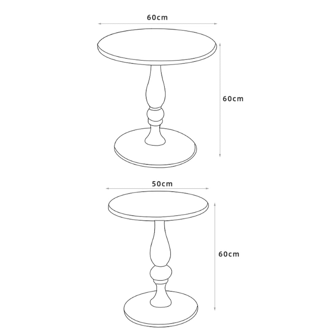 MAS-3859 Masdio Vintage Solid Wood Side Table