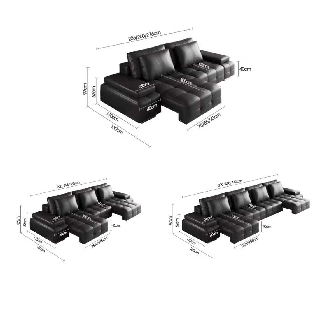MAS-3879 Masdio Electric Leather Sofa Bed