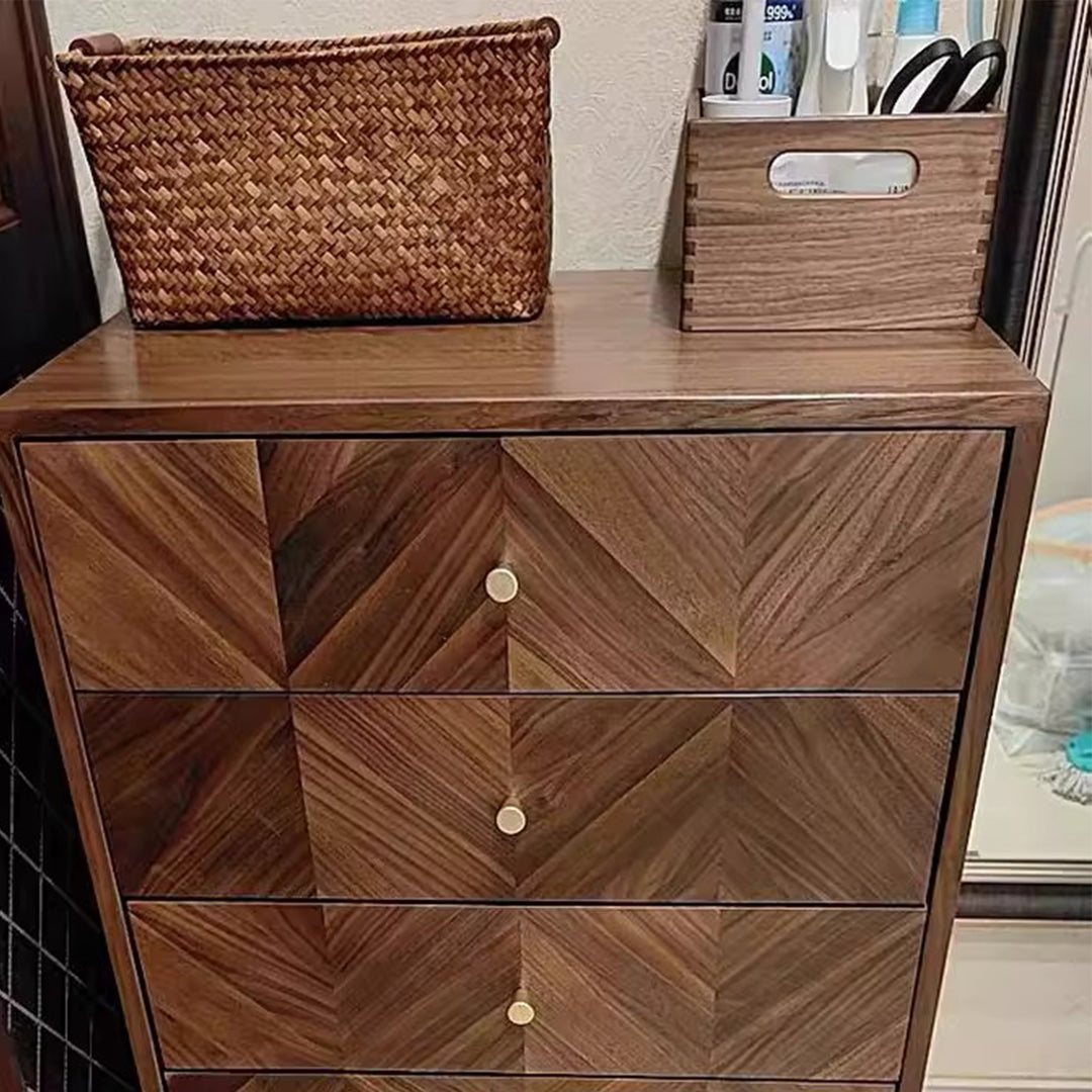 MAS-3881 Masdio Mid-Century Solid Wood Chest Of Drawers