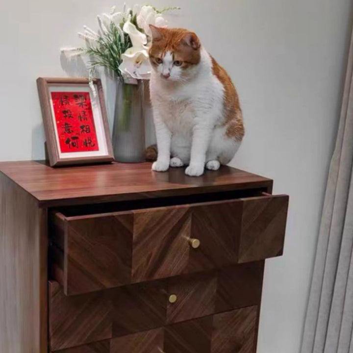 MAS-3881 Masdio Mid-Century Solid Wood Chest Of Drawers