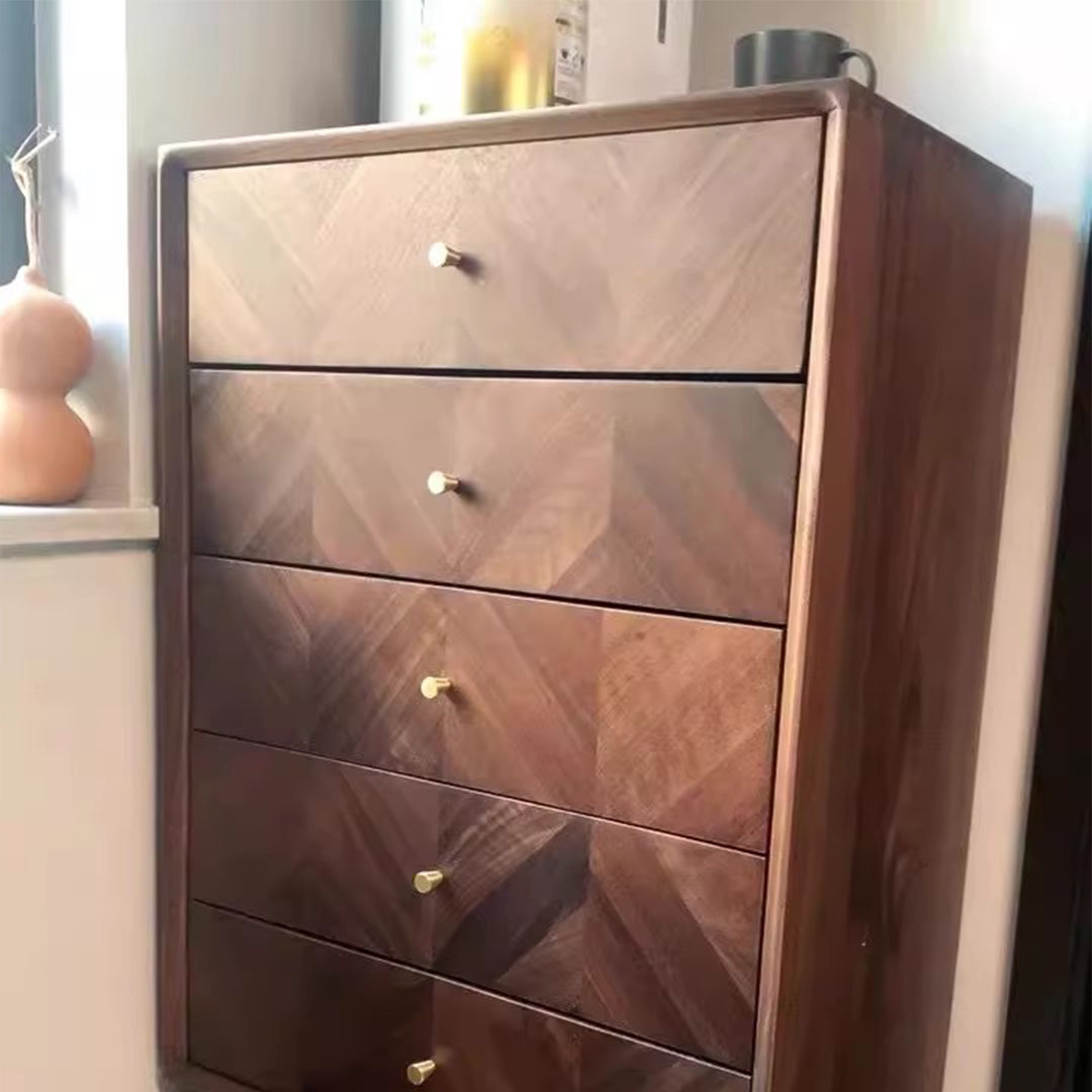 MAS-3881 Masdio Mid-Century Solid Wood Chest Of Drawers