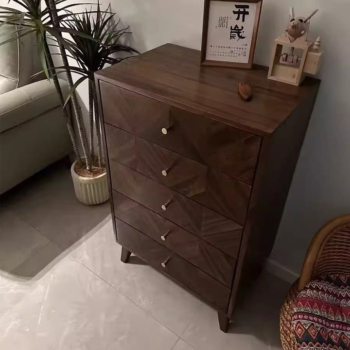 MAS-3881 Masdio Mid-Century Solid Wood Chest Of Drawers