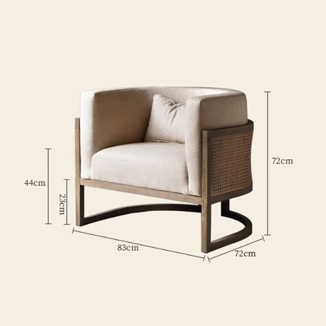 MAS-3995 Masdio Rustic Rattan Lounge Chair