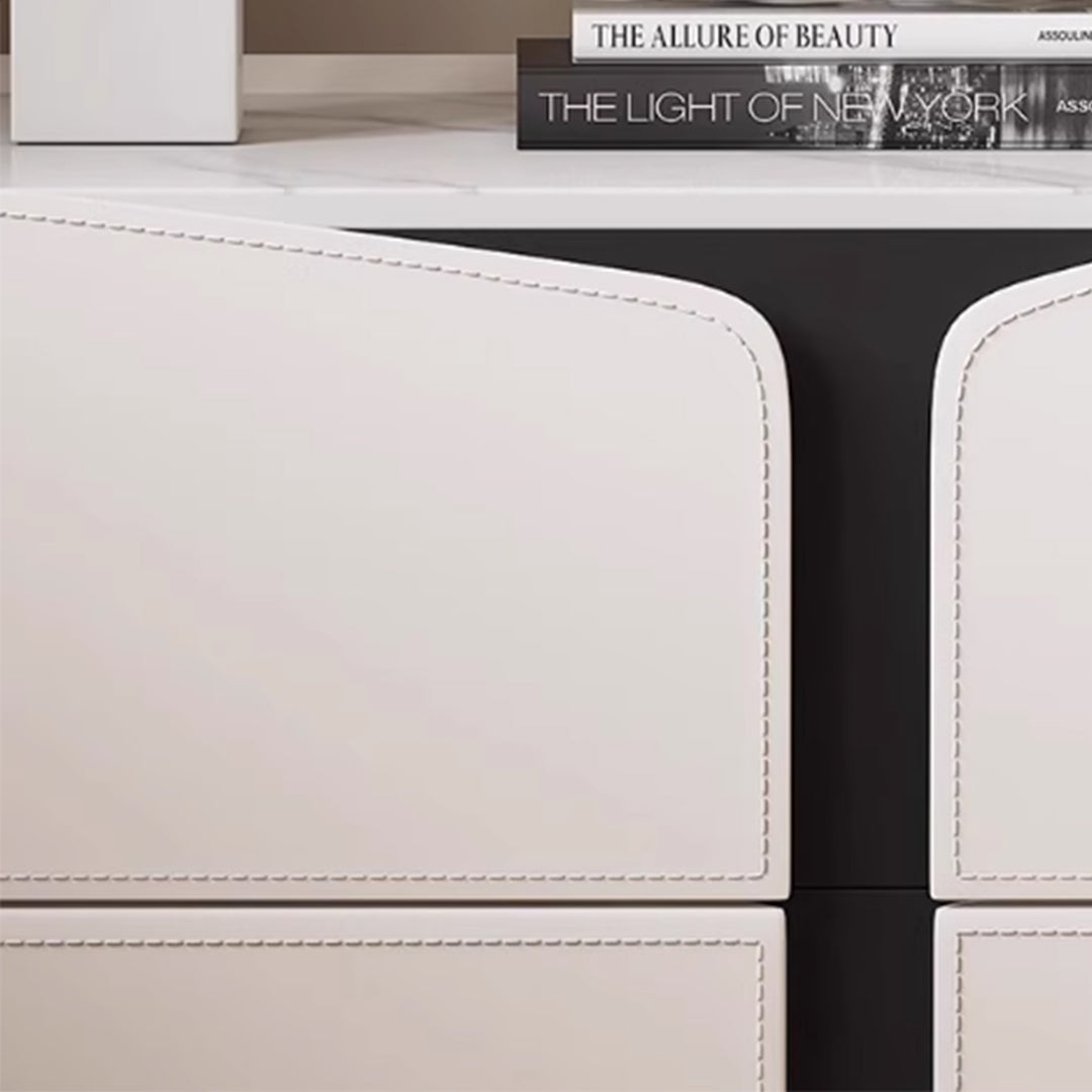 MAS-3998 Masdio Modern Leather Bedside Table