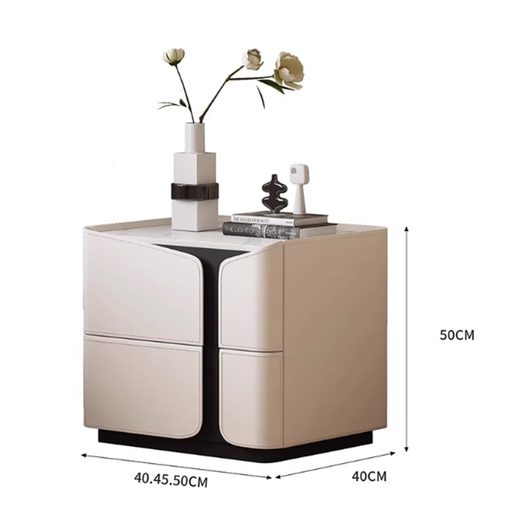 MAS-3998 Masdio Modern Leather Bedside Table