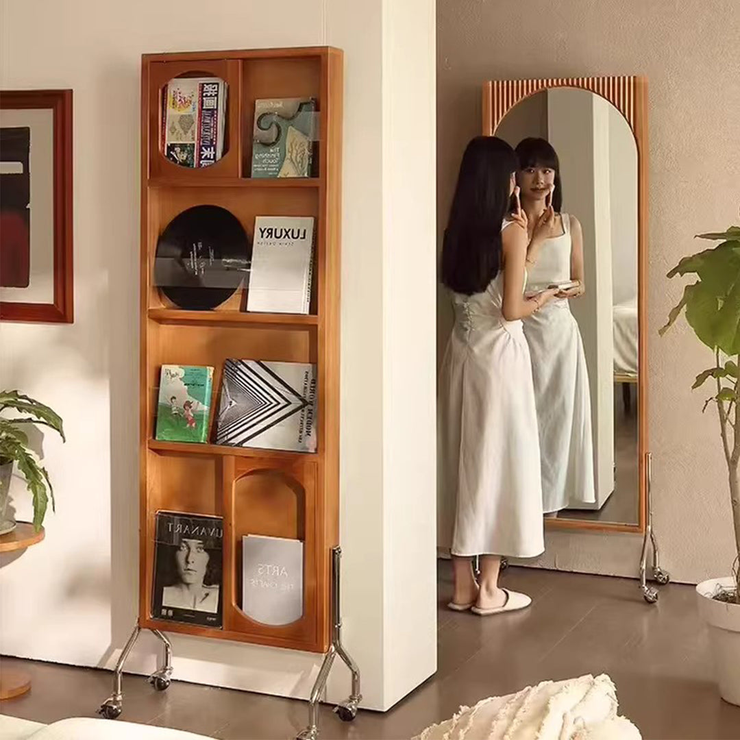 MAS-4054 Masdio Japandi Solid Wood Mirror Shelf