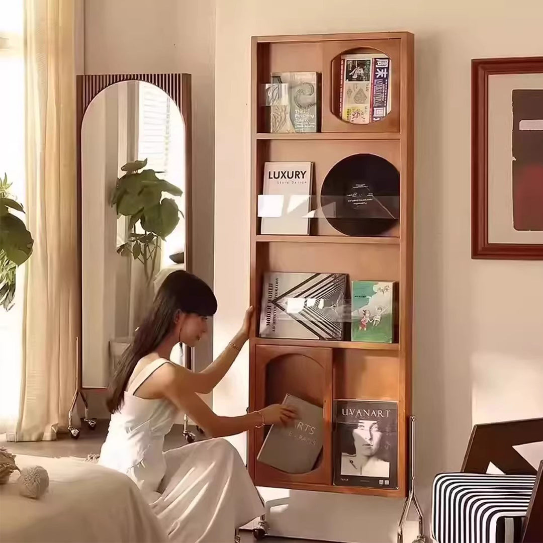 MAS-4054 Masdio Japandi Solid Wood Mirror Shelf