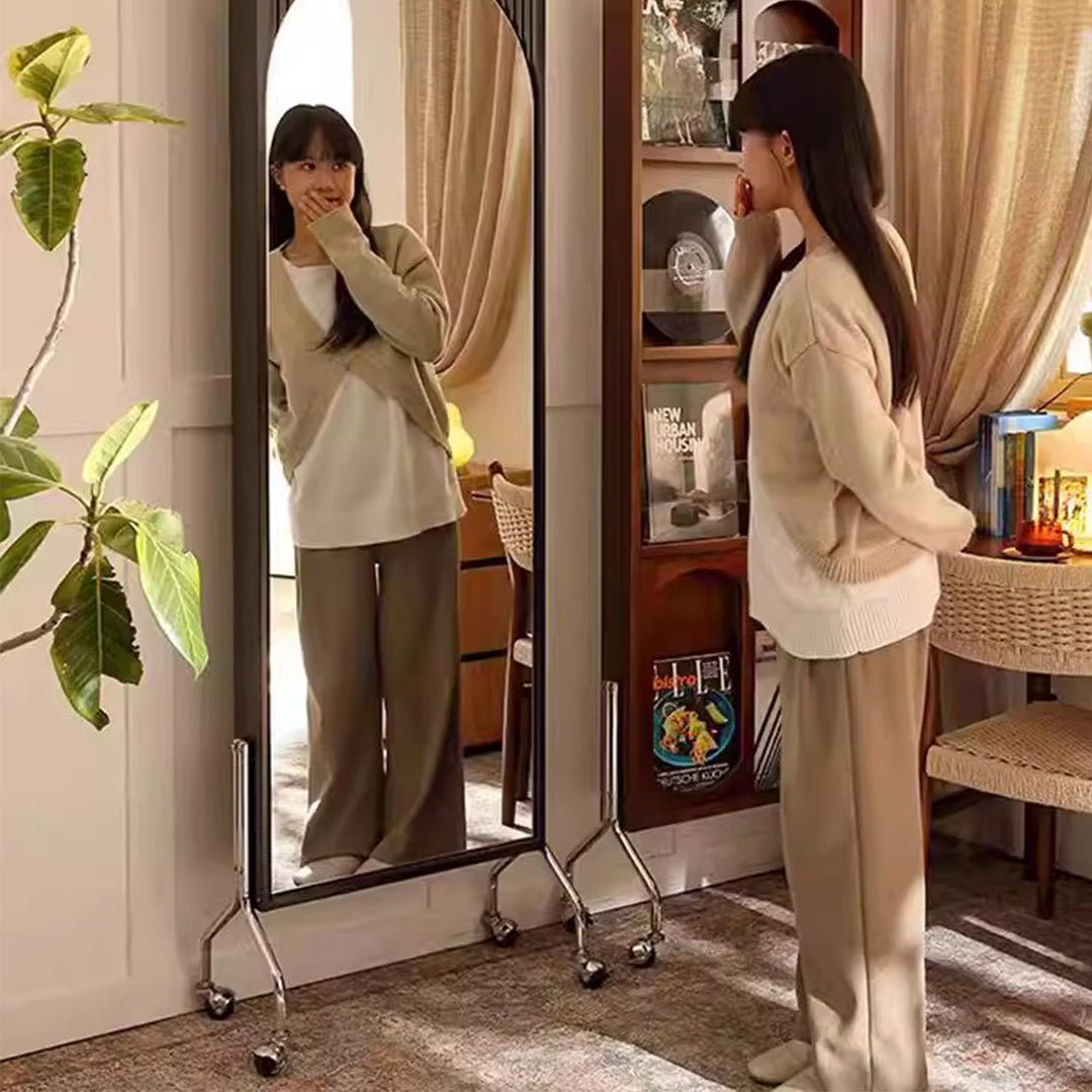 MAS-4054 Masdio Japandi Solid Wood Mirror Shelf