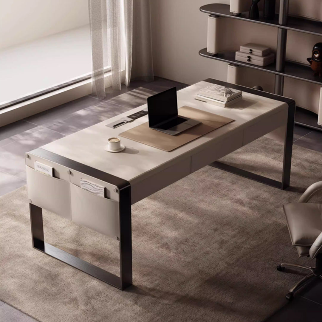 MAS-4061 Masdio Modern Leather Study Table Masdio