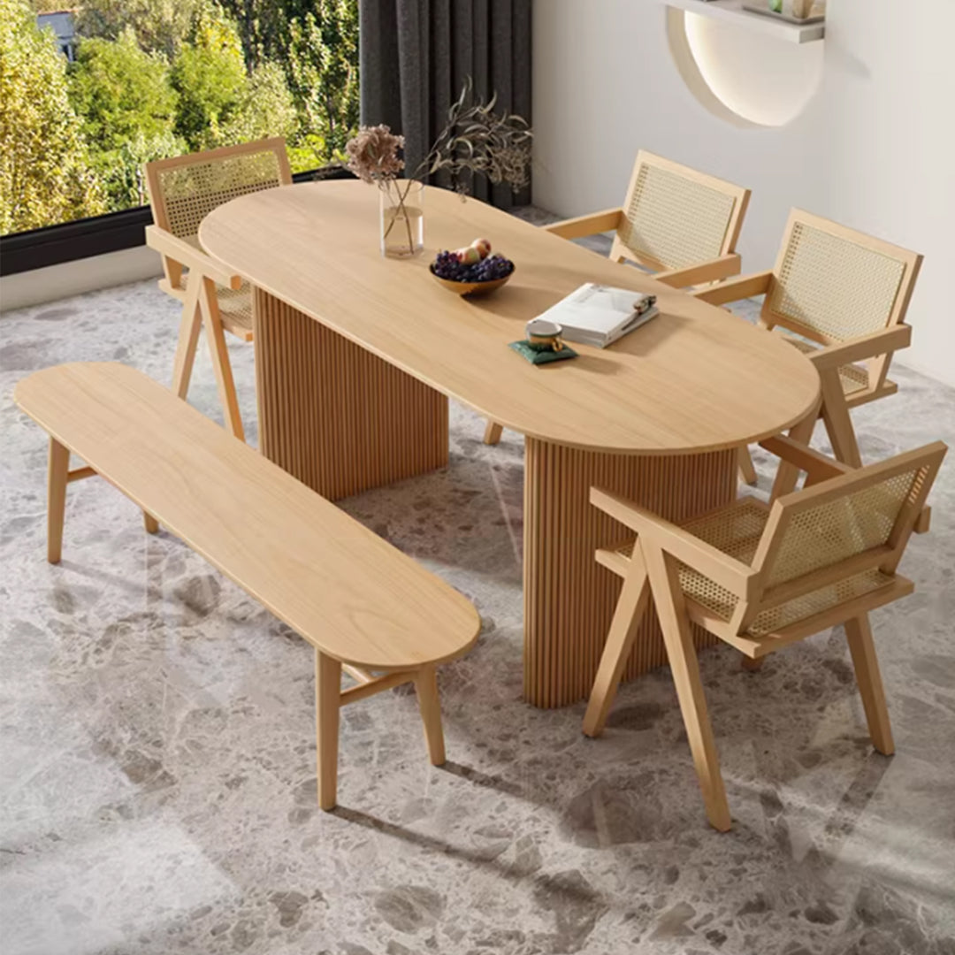 MAS-4063 Masido Japandi Solid Wood Dining Table Masdio