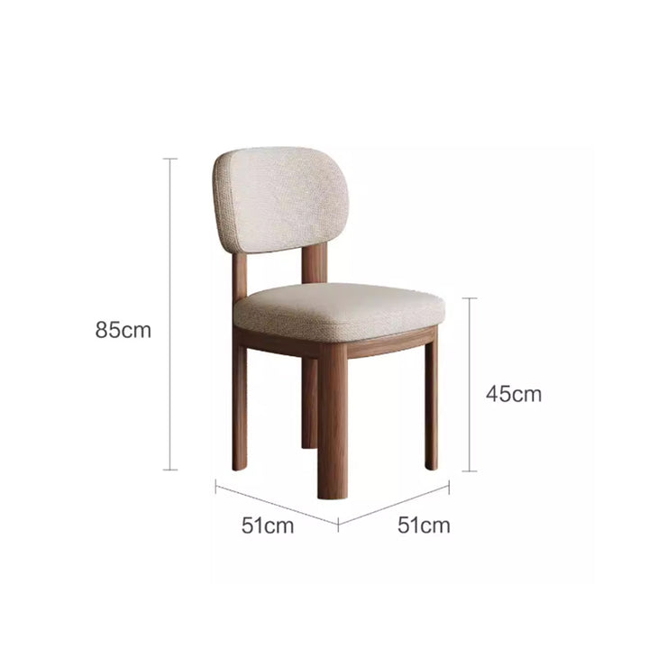 MAS-4071 Masdio Japandi Fabric Dining Chair Masdio