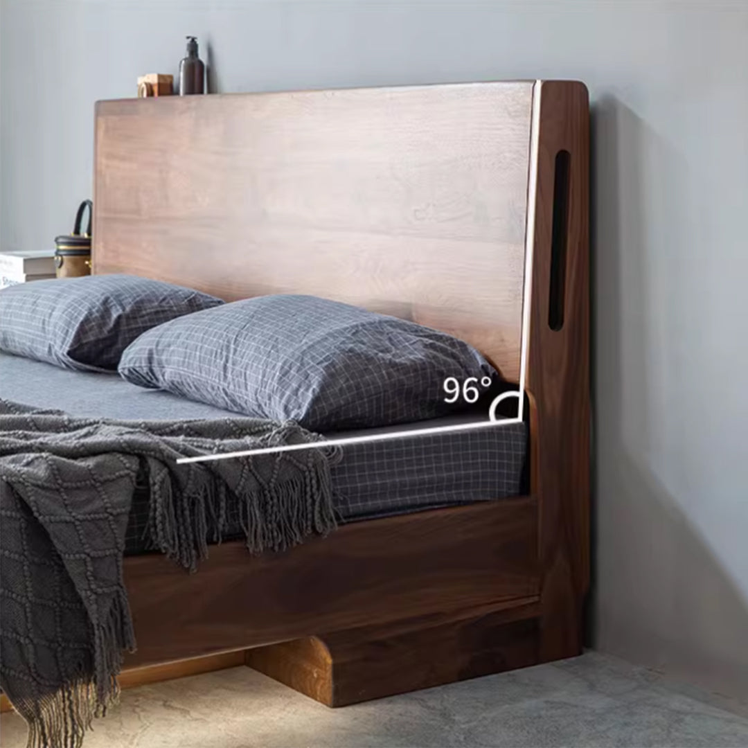 MAS-4086 Masdio Modern Solid Wood Storage LED Bedframe Masdio