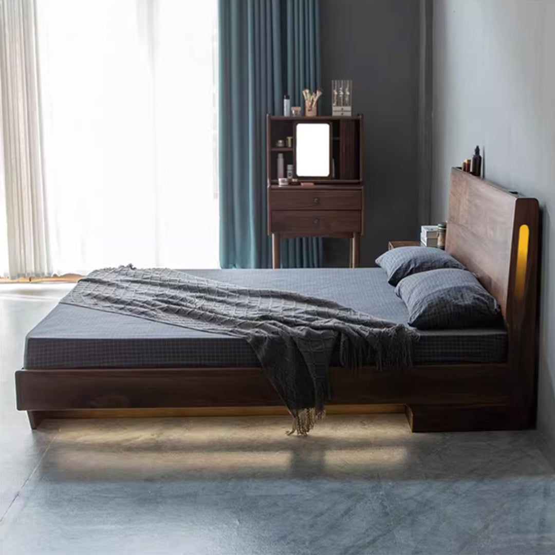 MAS-4086 Masdio Modern Solid Wood Storage LED Bedframe Masdio