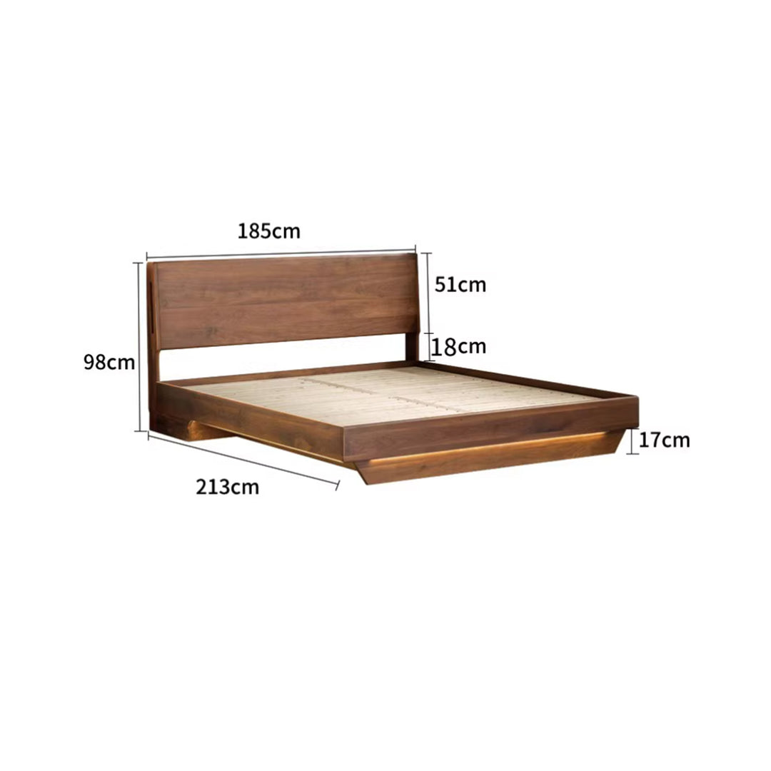 MAS-4086 Masdio Modern Solid Wood Storage LED Bedframe Masdio