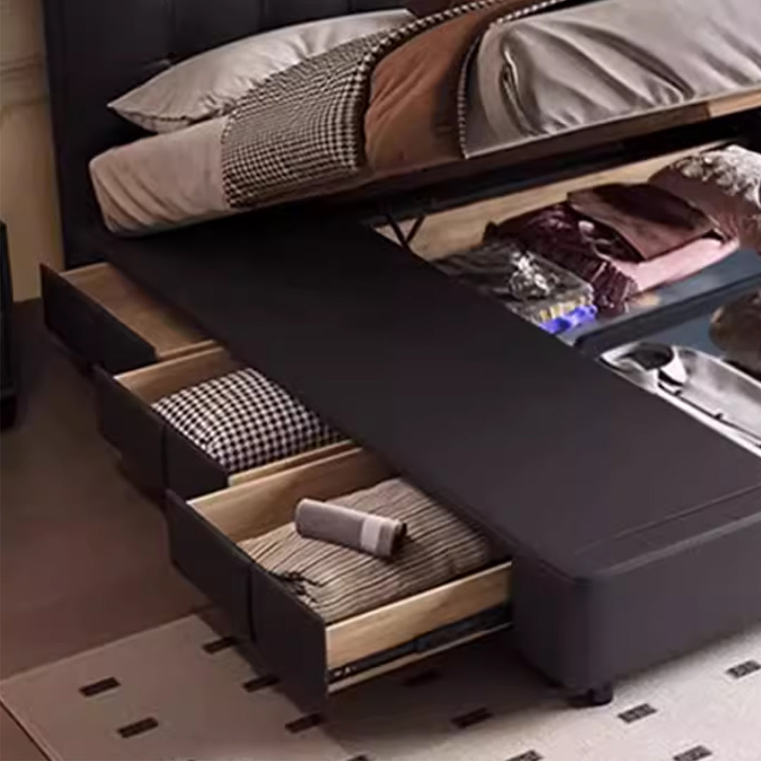 MAS-4121 Masdio Modern Leather Storage Bedframe Masdio