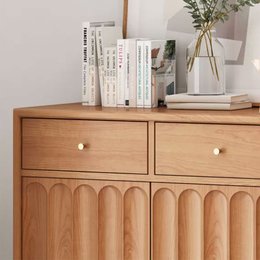 MAS-4166 Masdio Japandi Solid Wood Shoe Cabinet Masdio