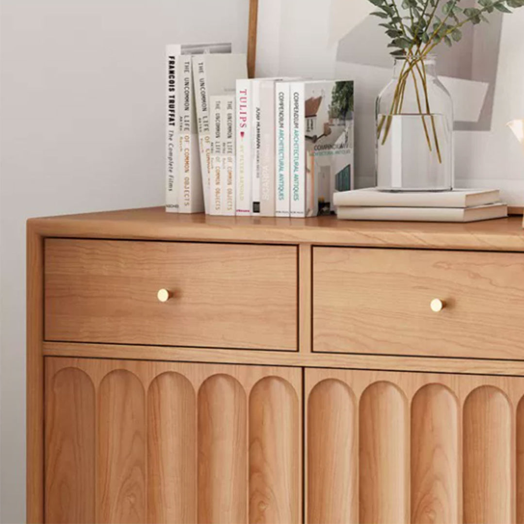 MAS-4166 Masdio Japandi Solid Wood Shoe Cabinet Masdio