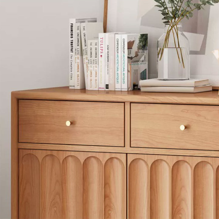 MAS-4166 Masdio Japandi Solid Wood Shoe Cabinet Masdio