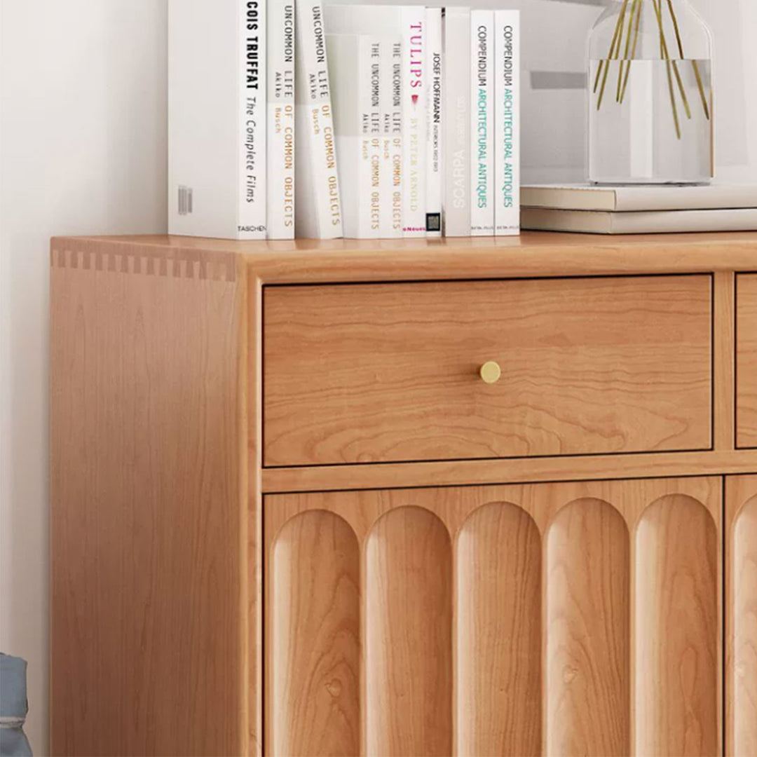 MAS-4166 Masdio Japandi Solid Wood Shoe Cabinet Masdio