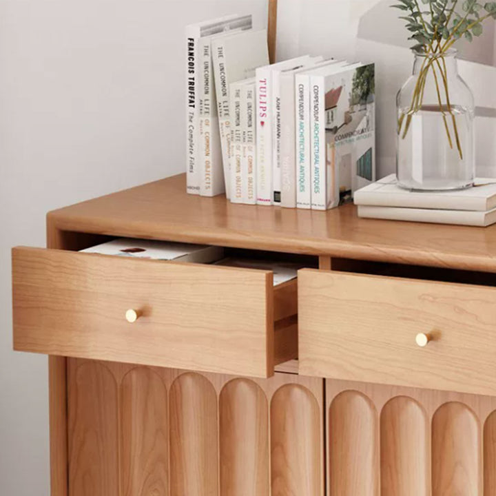MAS-4166 Masdio Japandi Solid Wood Shoe Cabinet Masdio