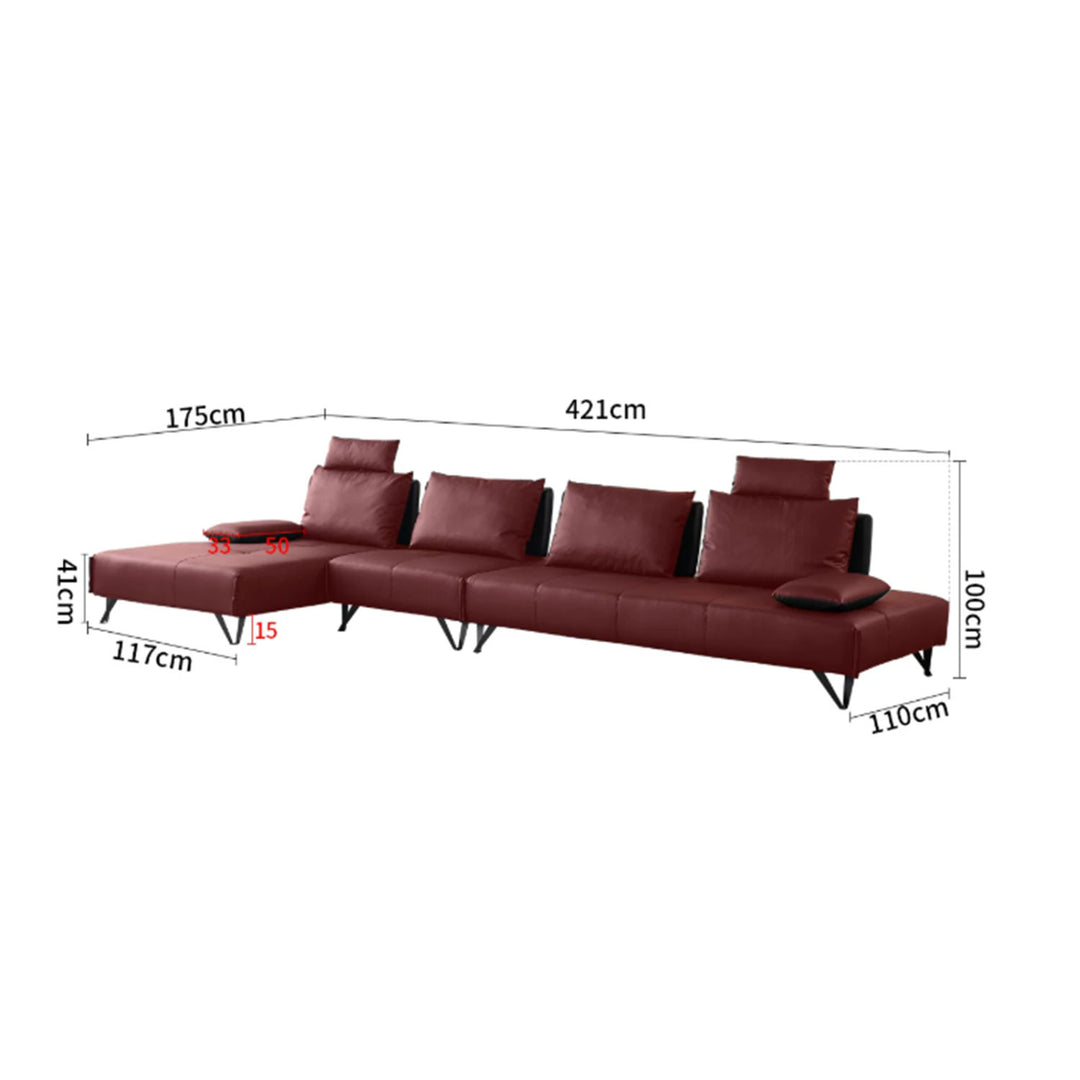 MAS-4168 Masdio Italian Cowhide Leather Sofa Masdio