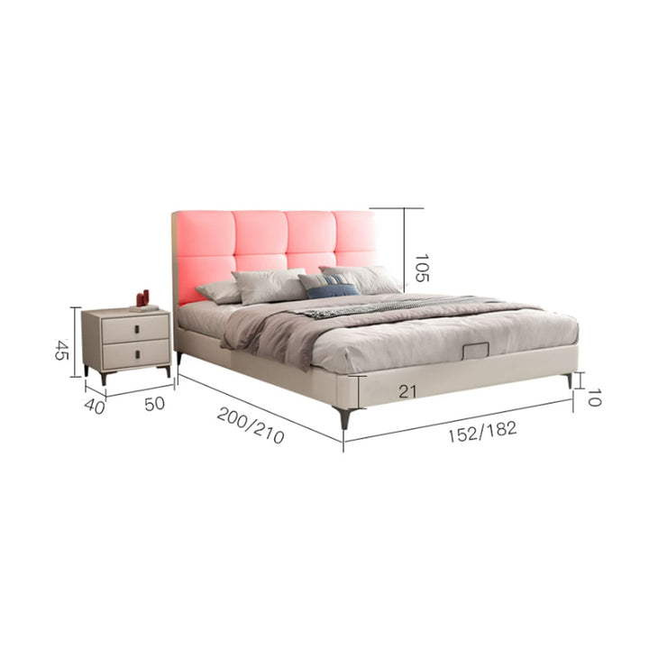 MAS-4169 Masdio Modern Leather Bedframe Masdio