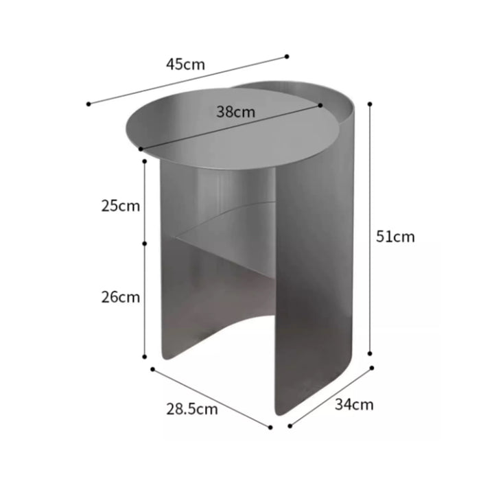 MAS-4172 Masido Modern Stainless Steel Side Table Masdio