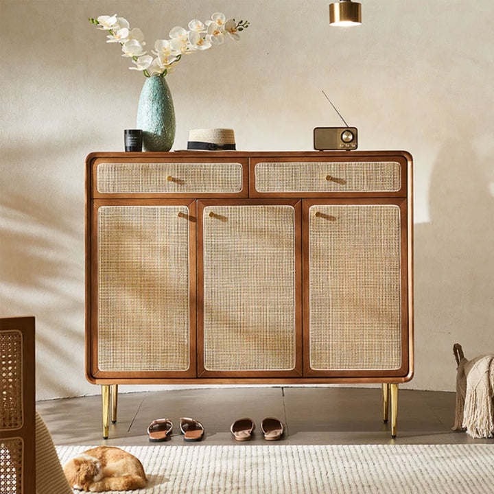 MAS-4195 Masdio Vintage Rattan Shoe Cabinet Masdio